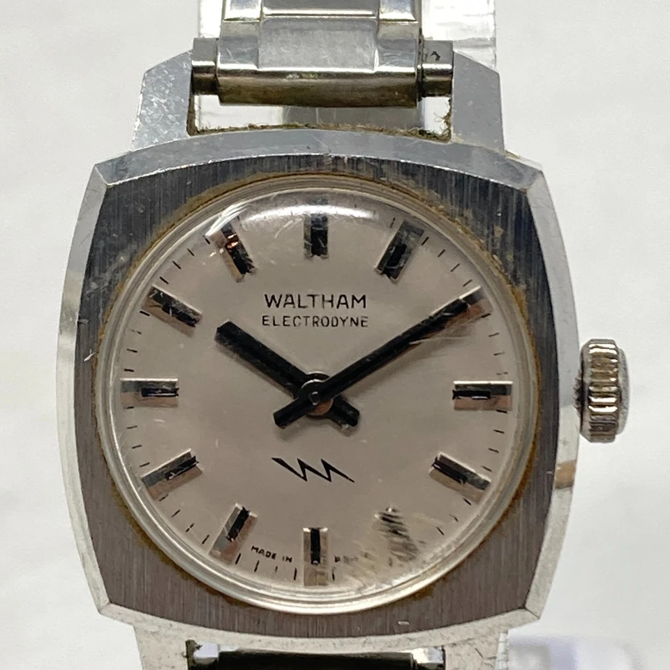 Antigo Relógio Waltham Electrodyne Feminino PARA PEÇAS OU REPAROS 24mm Tom Prata França - Imagem 3 de 4