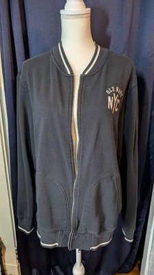 Old Navy NYC Varsity  jacket Full Zip Men Size L black Pockets