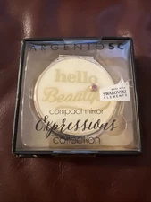 NEW Argento SC Hello Beautiful Compact Mirror w/ Swarovski Crystals