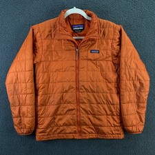 Patagonia Nano Puff Brick Quilt Jacket Kids size XL, 14 Orange High Vis Puffer