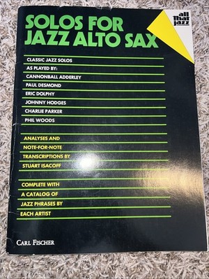 Solos For Alto Sax All That Jazz Carl Fischer Transcriptions