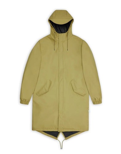 Rains Fishtail Parka Light Olive Green Sz M Excellent Condition Hooded #327