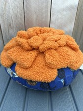 Disney Parks Pixar Coco Marigold Petals Throw Pillow Orange Blue—EXCELLENT