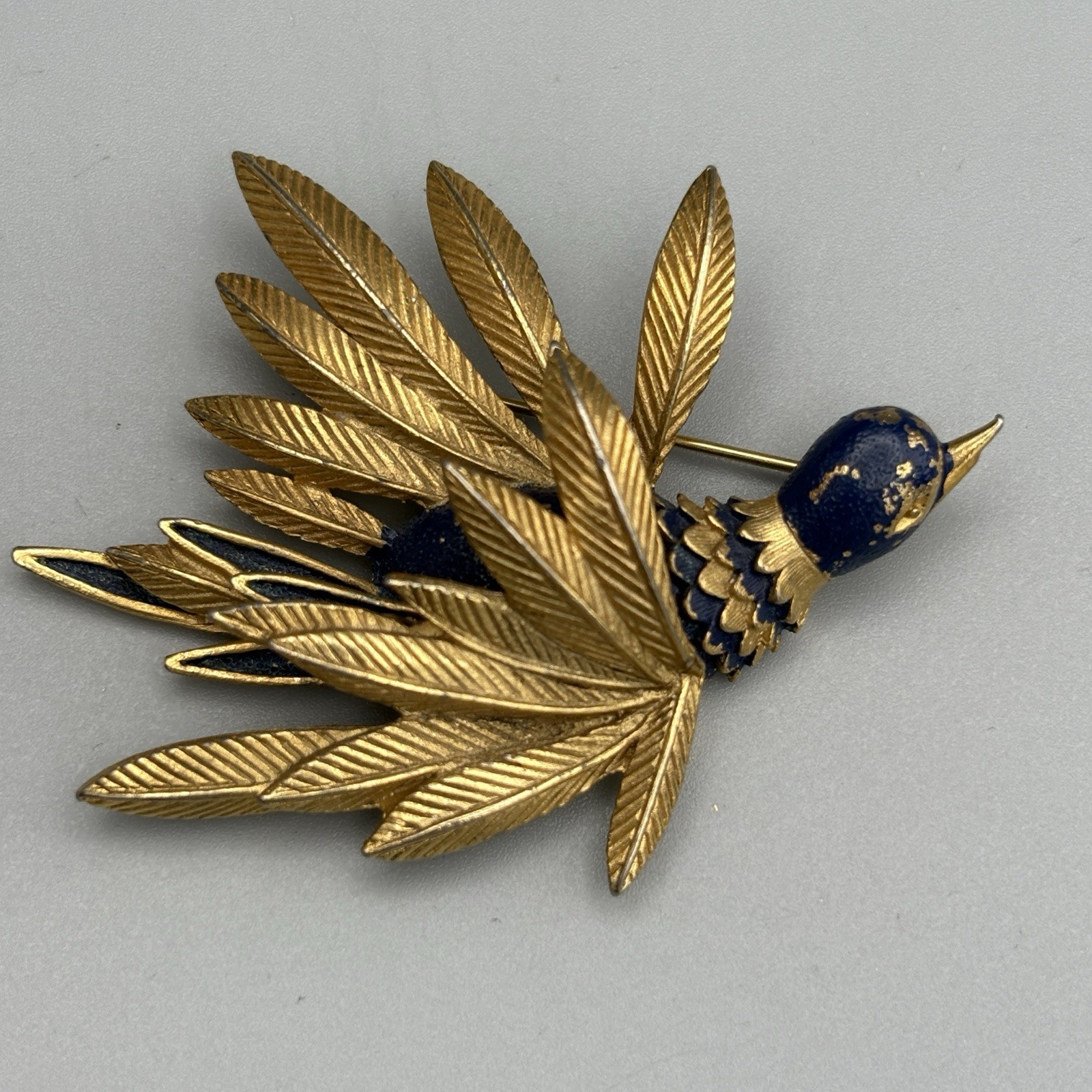 Large St Labre Signed Brooch Three Dimensional Bl… - image 1