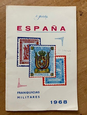 Spain 1968 Military Stamps/Franquias Militares pamphlet
