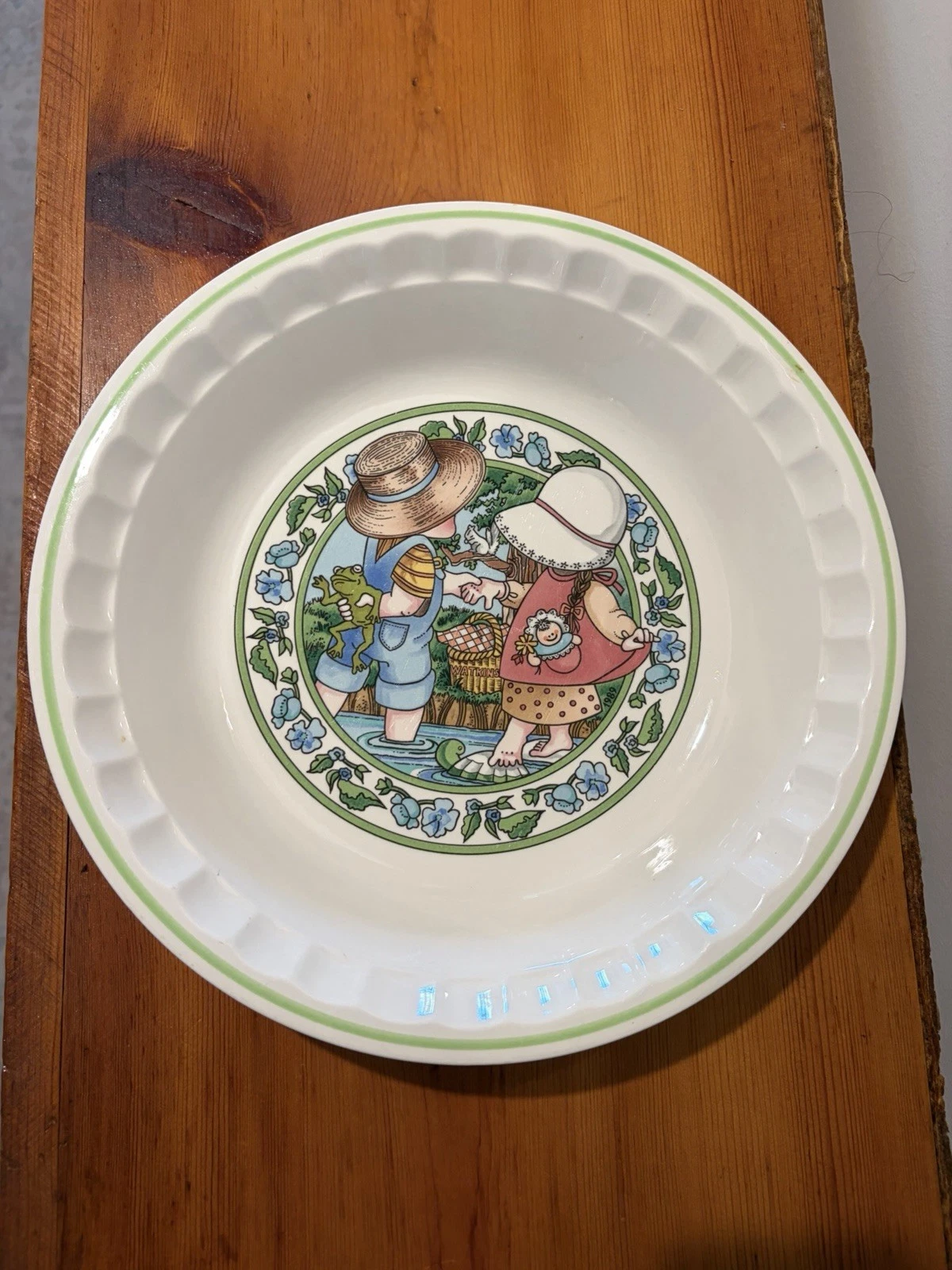 Watkins Country Kids Collectors Recipe Plate the "Summertime Friends" design