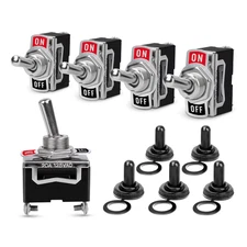 90012E Heavy Duty Rocker Toggle 15A 250V 20A 125V SPST 2Pin On/Off Switch Metal 