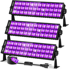 100W Waterproof Black Light Bar - 3 Pack for Parties  Events, 1400 Sq.Ft