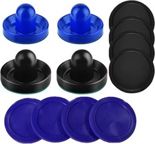 Air Hockey Pushers and Pucks - Paddles Goal Blue Black