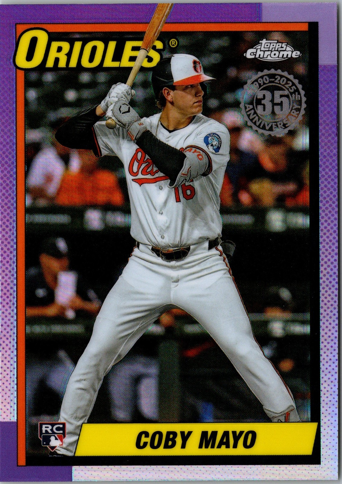 Coby Mayo-2025 Topps Chrome 1990 Topps Baseball RC #90CB-17 Orioles