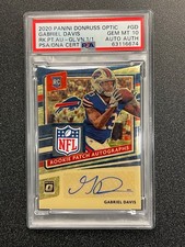 2020 GABRIEL DAVIS DONRUSS OPTIC ROOKIE PATCH AUTO GOLD VINYL  1/1  - PSA 10