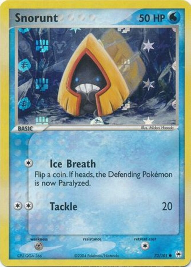 1x Snorunt - 73/101 - Common - Reverse Holo NM-Mint Pokemon EX - Hidden Legends