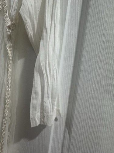 Alberto Makali Gr.S Elfenbein Perlen bestickt Spitze Overlay Langarm Kleid - Bild 5 von 14