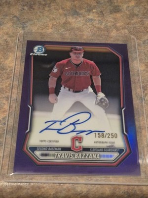 2026 Bowman Chrome Travis Bazzana Purple On Card Auto /250 CPA-TB Guardians