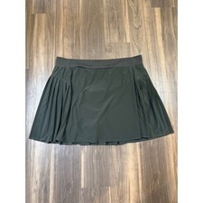 SPANX Get Moving Pleated Skort Womens 3X Olive Stretch Shorts Tennis Skirt