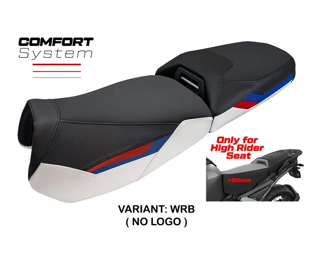Seat cover Haisyn Comfort White-Red-Blue Tpz comp BMW R 1300 GS ADV 2024 2026