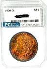 1900-O Better Date   Gem BU ++++ Fabulous Rainbow Color Toned Obverse