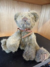 Minky Teddy Bear 9" Corduroy Paws First  Main Plush Brown Suede Tie 1402