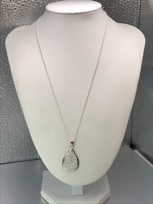 BRANDNEU MMH Diamant Detail Halskette 925 BRANDNEU MRP £120