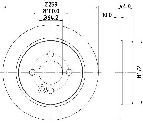 2X Hella 8DD 355 115-261 Bremsscheibe FüR Mini-image