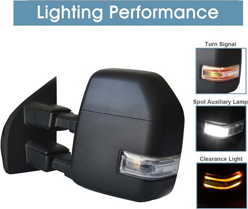 Towing Mirror Driver Left Side Fit for 2017 2018 2019 2020 Ford F250 F350 F450 F - Picture 5 of 7