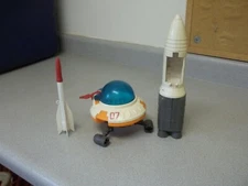 Toy spaceship and rockets Fisher Price spaceship?