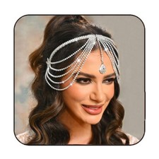 Rhinestone Wedding Headbands Bride Crystal Bridal Hair Accessories Silver