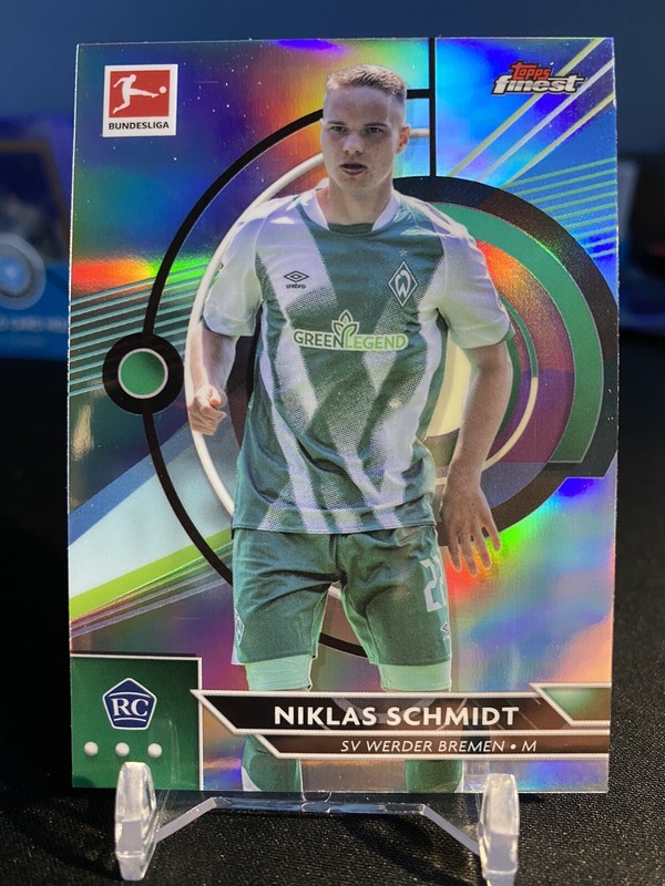 2022-23 Topps Finest Bundesliga #32 Niklas Schmidt RC Silver Refractor