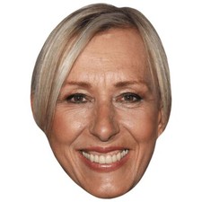 Martina Navratilova Smile Celebrity Mask, Flat Card Face