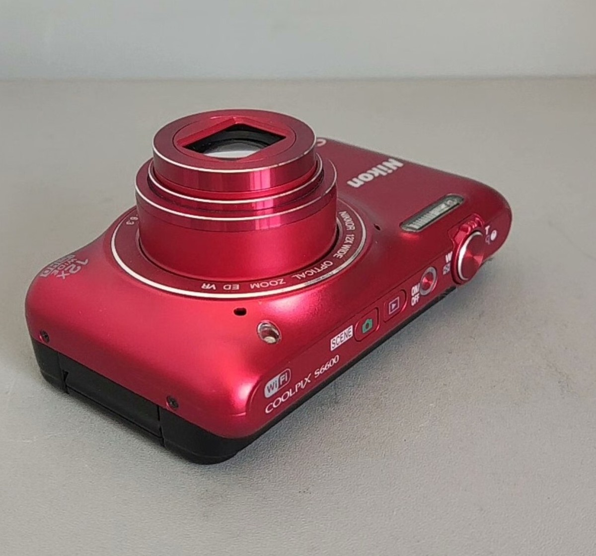 Nikon COOLPIX S6600 Red Compact Digital Camera 16MP 12x Optical