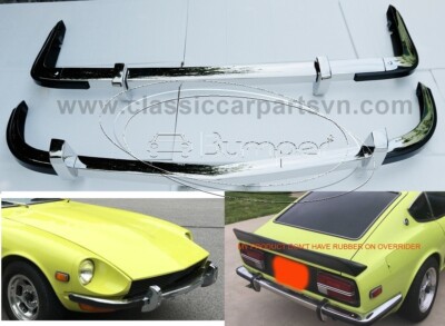Datsun 240Z 260Z 280Z (1969-1978) bumpers with rubber trims & overriders NEW