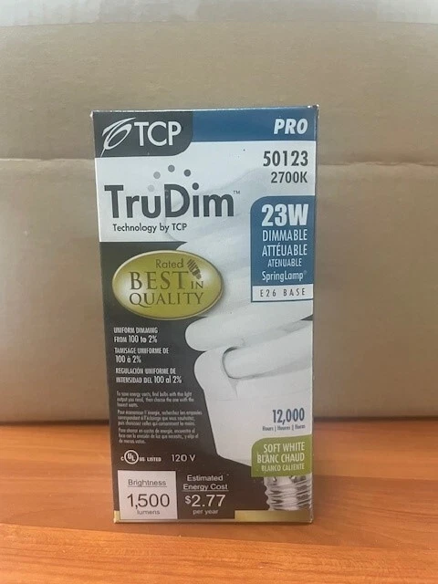 TCP 50123 Spiral CFL - 23 Watt - 100 Watt Equal - Incandescent Match - Image 3 of 3