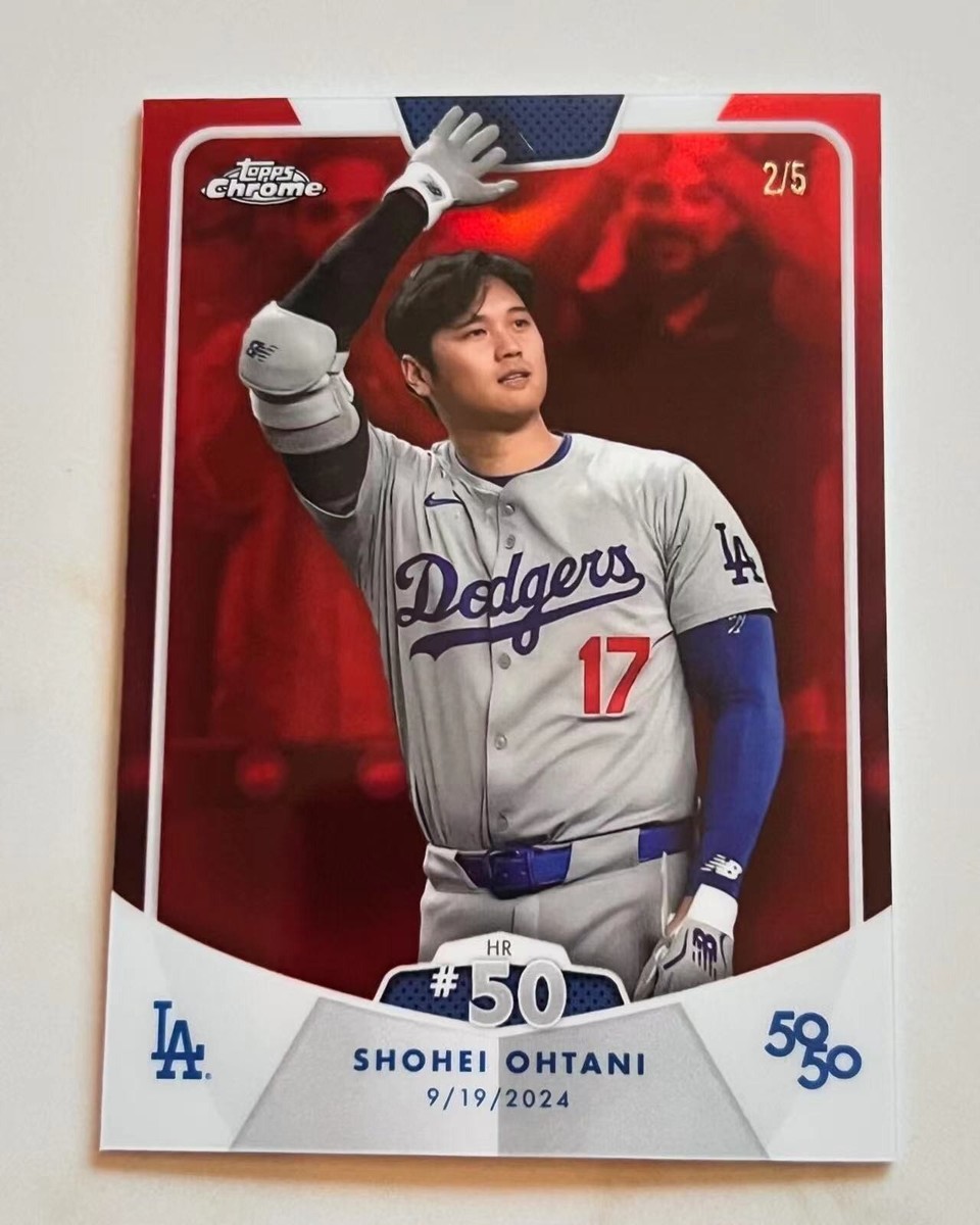 2024 TOPPS CHROME 50/50 SHOHEI OHTANI #50 50th Hr ssp ebay 2/5 1/1  