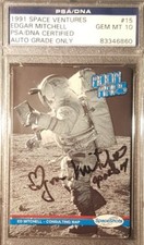 1991 Ed Mitchell Apollo 14 Space Ventures Moon Mars Signed PSA/DNA GEM MINT 10