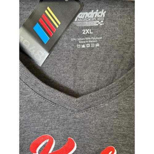 Kyle Larson Hendrick Motorsports Nascar Women's Gray V-Neck T-Shirt NWT 2XL - Picture 4 of 5