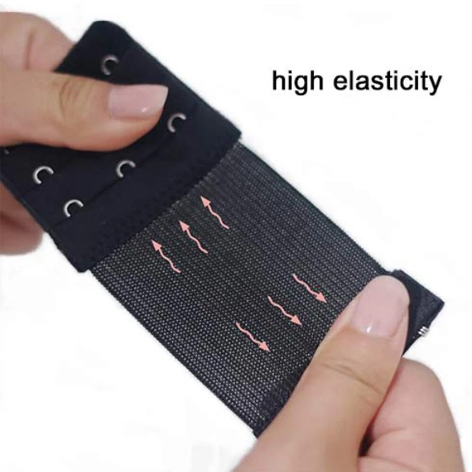 Extensor de sujetador de 4 piezas 3/4 ganchos con elástico 3 filas ropa interior correa extensión de cinturón Foto 4 de 4