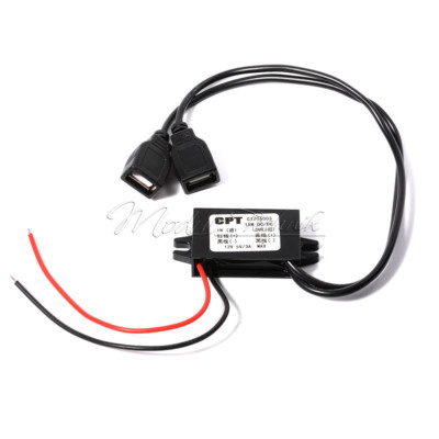 DC 12V To 5V Converter Module 3A 15W Double USB Step Down Power Output Adapter