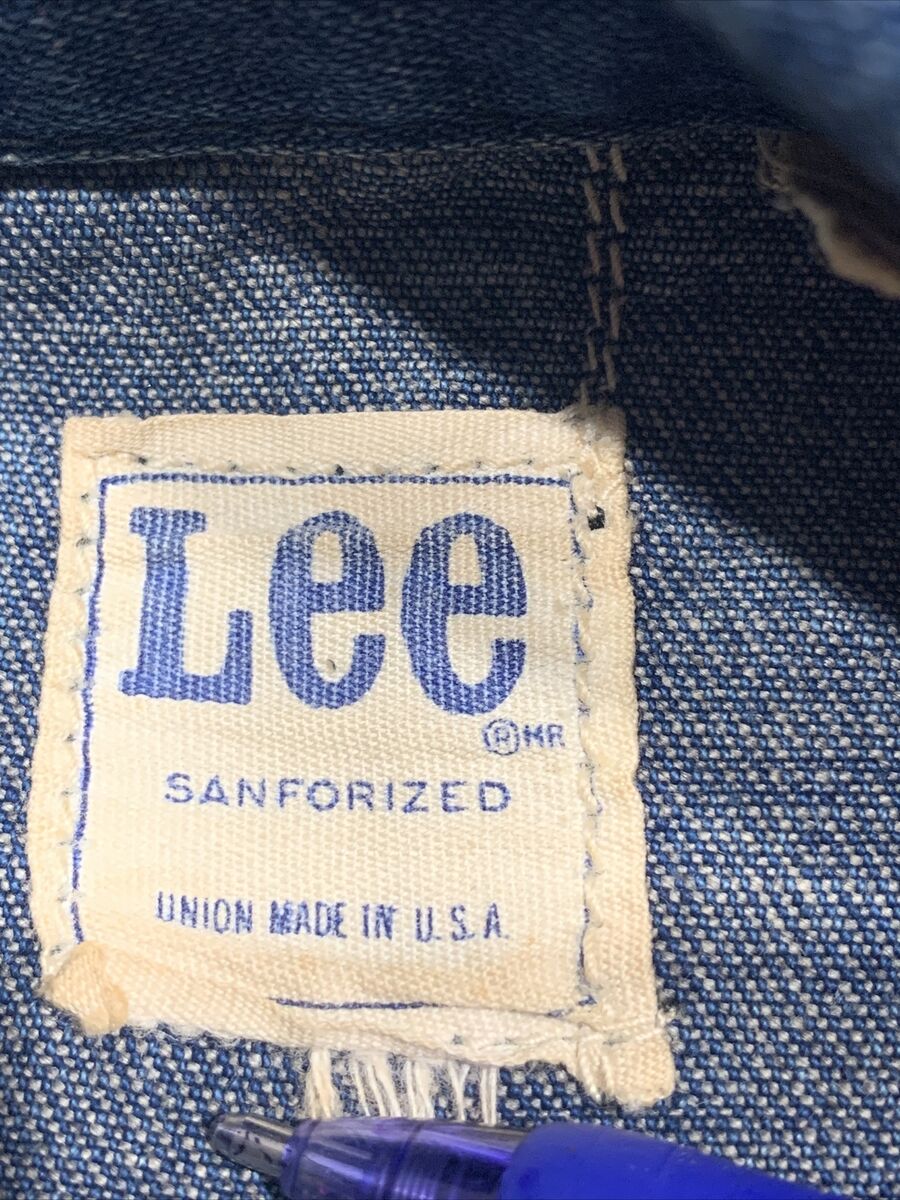 Rare Lee 91-J vintage sanforized union denim chore jacket Rare Lee 91-J vintage sanforized union denim chore jacket