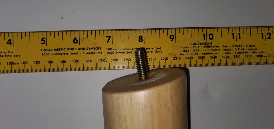 Lote de 4 Reemplazos de Patas Mesa Redonda Madera Maciza 15-1/2" Cónica LEER Foto 3 de 4