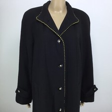 Vintage Womens Sz 18 READ Wool Coat PROJECTIONS LTD Full Length 1970s
