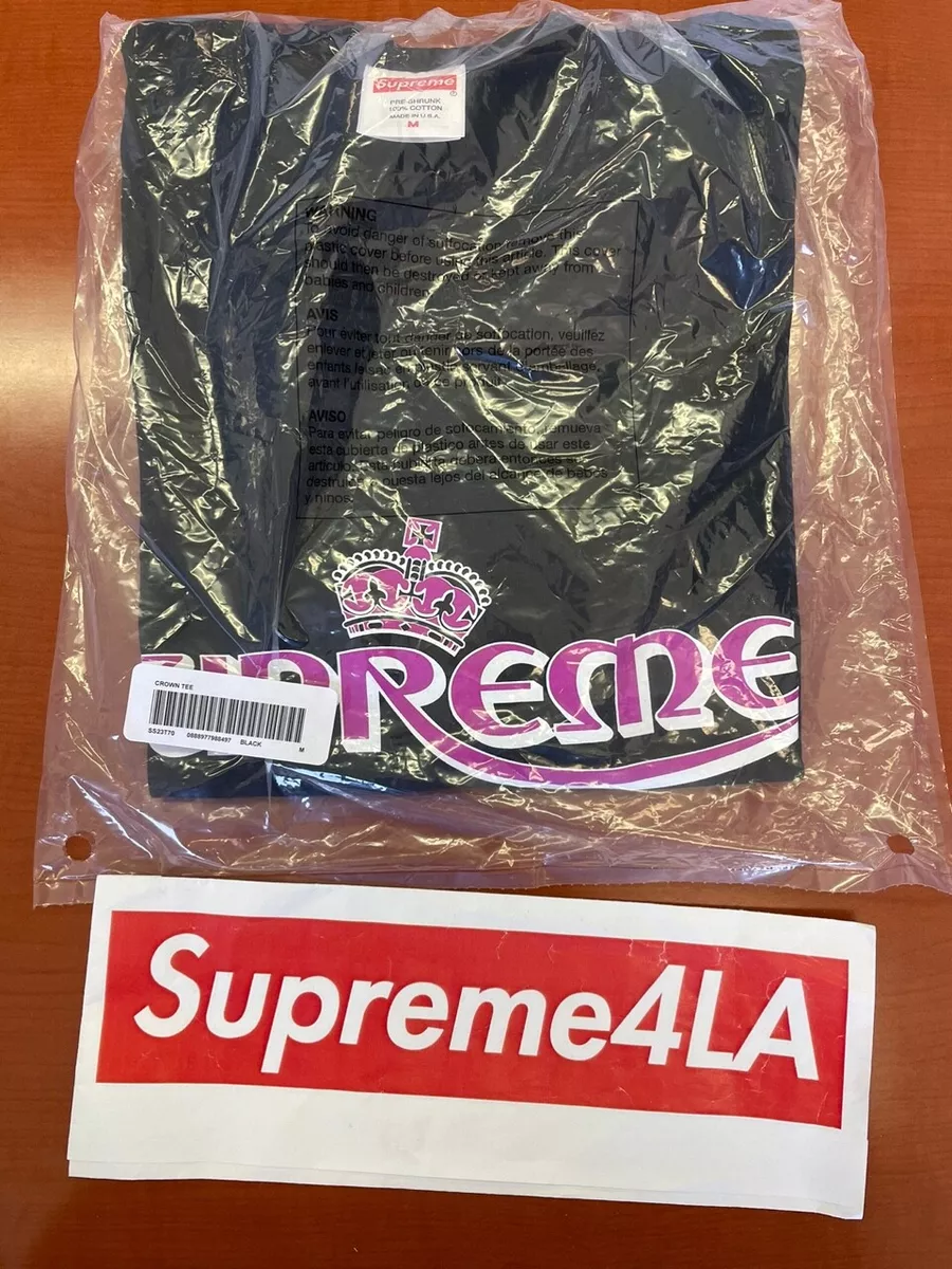 Supreme Crown Tee Black L in Hand | eBay