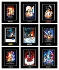 STAR WARS 8" x 10" Episode 1-9 Poster Photos - All 11" x 14" Black Matted