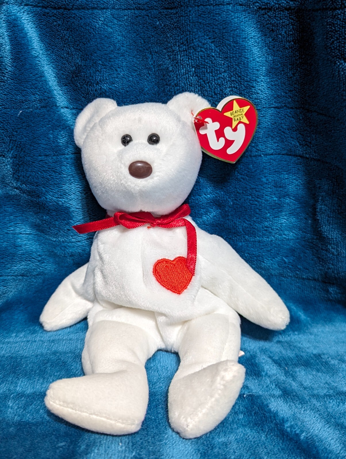 1993 - 1994 Valentino Original TY Beanie Baby P.E. Pellets ~ Errors: Brown Nose 