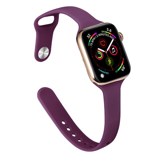 Slim Silicone Band Sports Strap for Apple Watch 10 9 8 7 6 5 SE 41/42/45/46/49mm - Picture 22 of 36