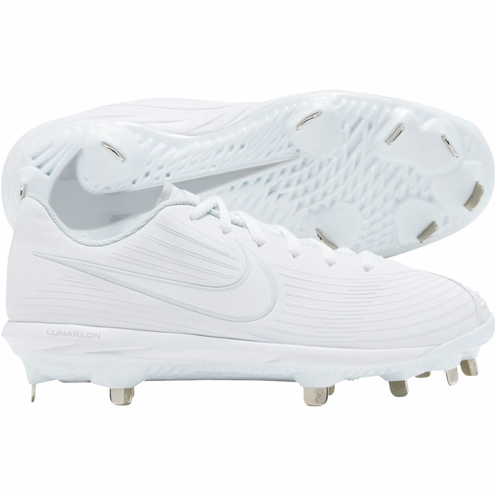 white nike softball metal cleats