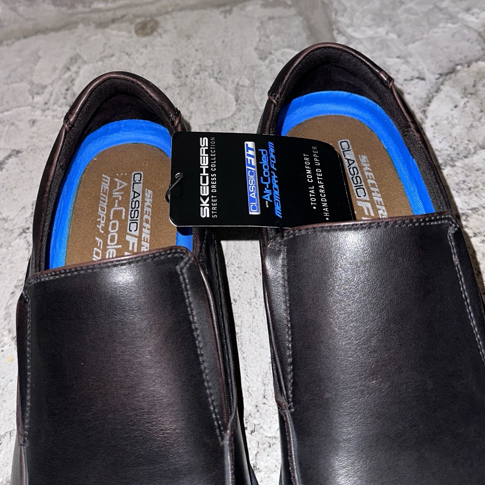 SAOLA Mocassini scarpe memory foam Skechers Street Dress collezione marrone raffreddato ad aria 8 5