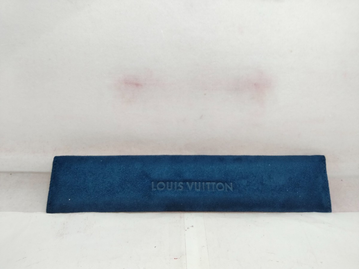 VINTAGE GENUINE LOUIS VUITTON Dark nay blue case orange VINTAGE GENUINE LOUIS VUITTON Dark nay blue case orange