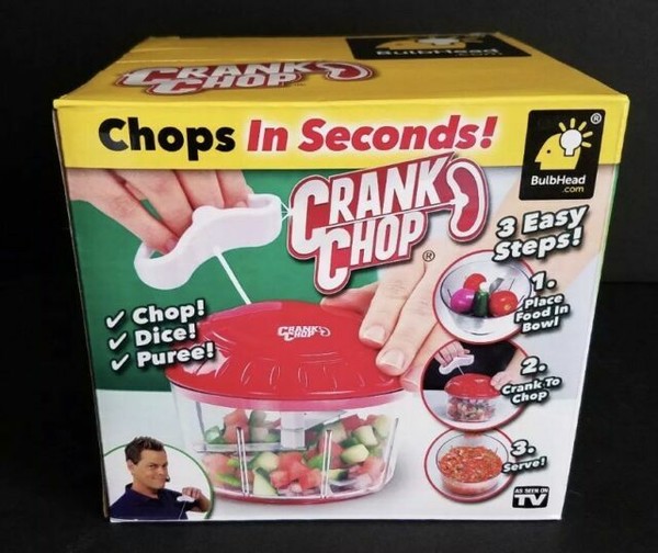 Crank CHOP Original Food Manual Chopper Mince Puree as Seen on TV for