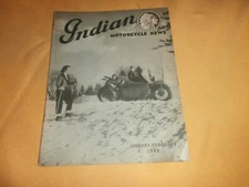Vintage Jan Feb 1945 Indian Motorcycle News Vaughn Monroe Red Sea Saga Snow Boat
