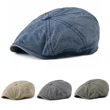 Retro Men Vintage Gatsby Octagonal Cap Driving Cabbie Outdoor Newsboy Flat Hat